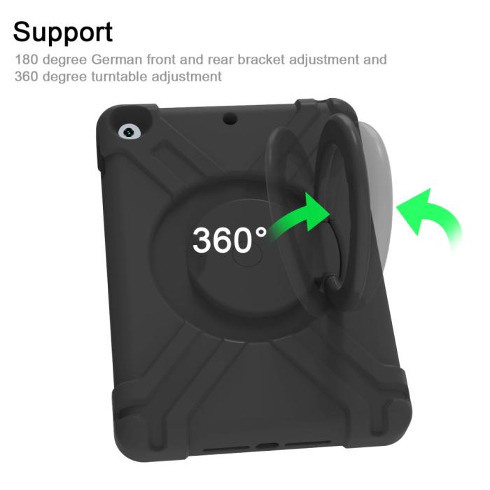 Bild 6,  iPad 10.2 2019/2020/2021 Skal 360 Hybrid Kickstand Svart