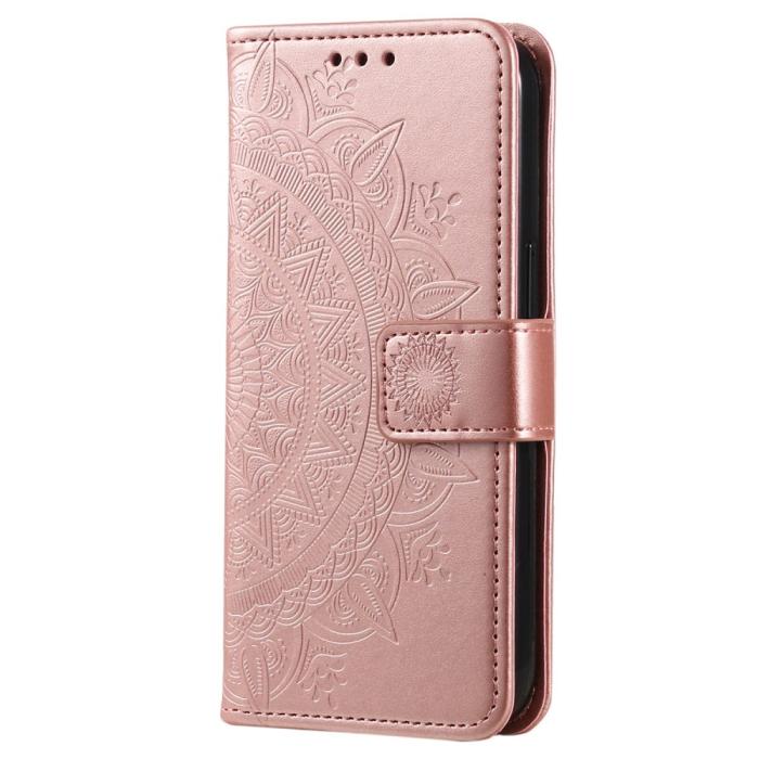 Bild 5,  Samsung Galaxy S23 Ultra Fodral Mandala Läder Roséguld