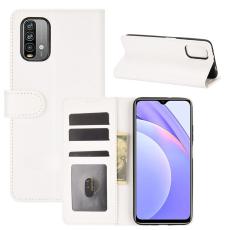  Xiaomi Redmi 9T - Crazy Horse L&auml;der Fodral - Vit