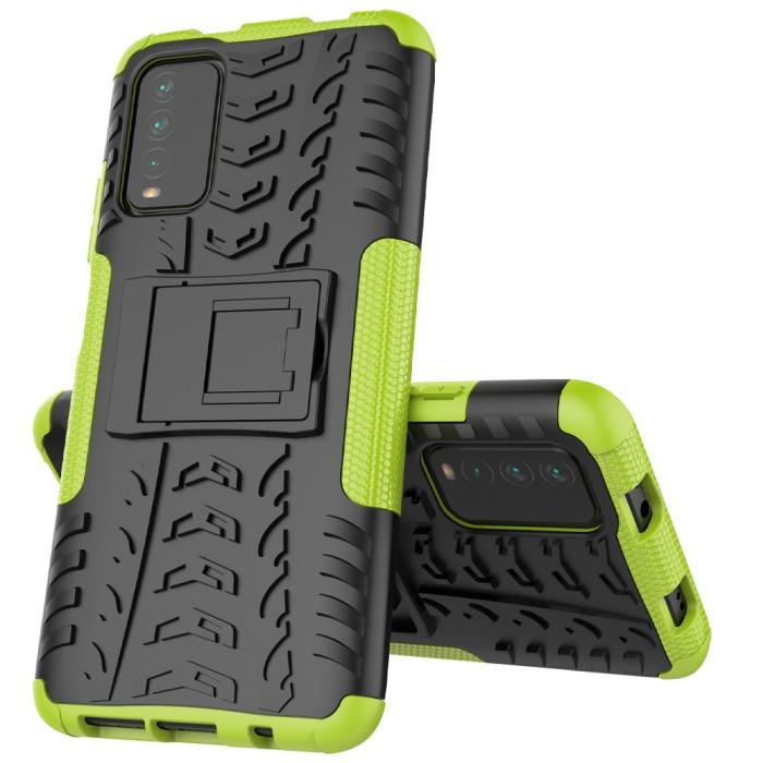 Bild 2,  Xiaomi Redmi 9T - Ultimata Stöttåliga Skalet med Stöd - Grön
