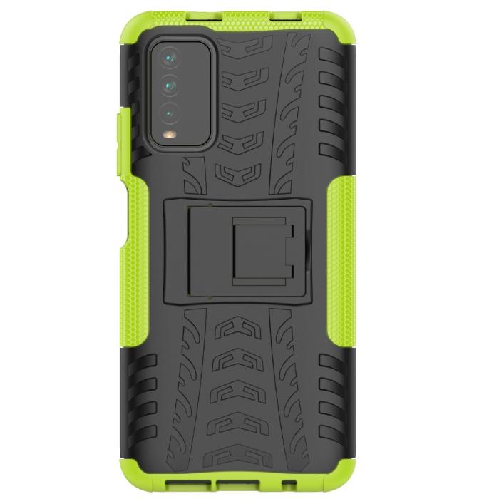 Bild 3,  Xiaomi Redmi 9T - Ultimata Stöttåliga Skalet med Stöd - Grön