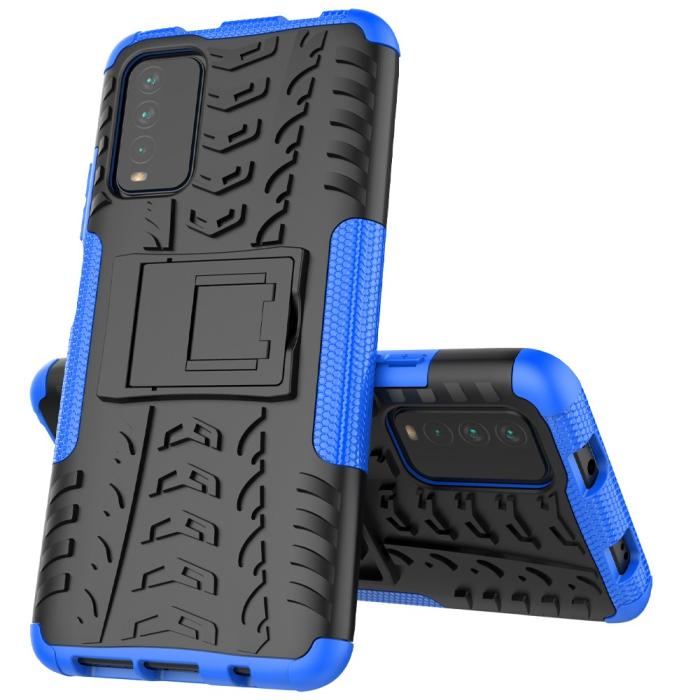 Bild 2,  Xiaomi Redmi 9T - Ultimata Stöttåliga Skalet med Stöd - Blå