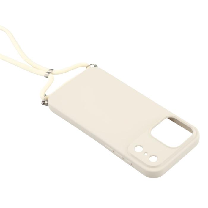 Bild 4,  iPhone 17 Pro Skal Med Mobilsnöre TPU Vit