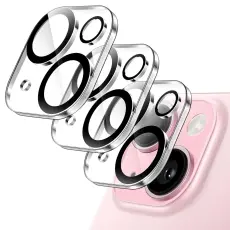  [3-Pack] iPhone 15 Linsskydd I H&auml;rdat Glas
