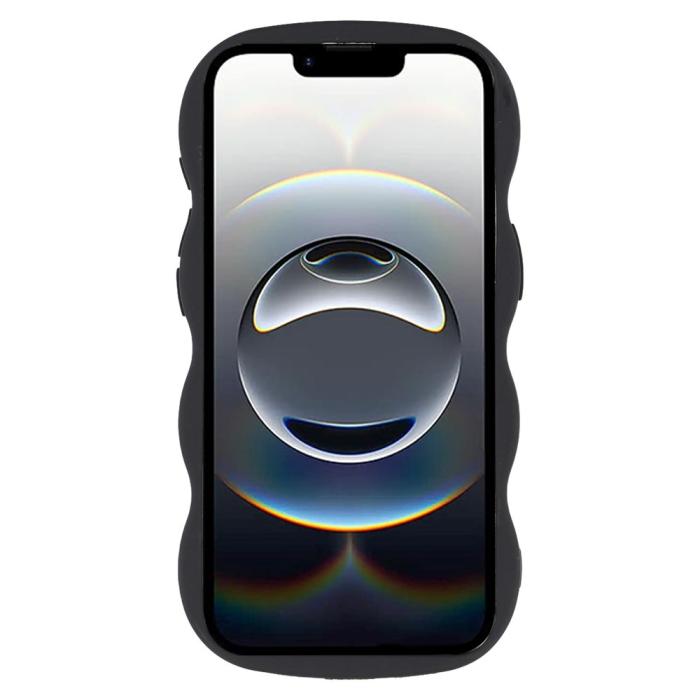 Bild 2,  iPhone 17e / 16e Mobilskal Wavy Svart