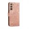  Samsung Galaxy S22 Fodral Flower Textur Roséguld