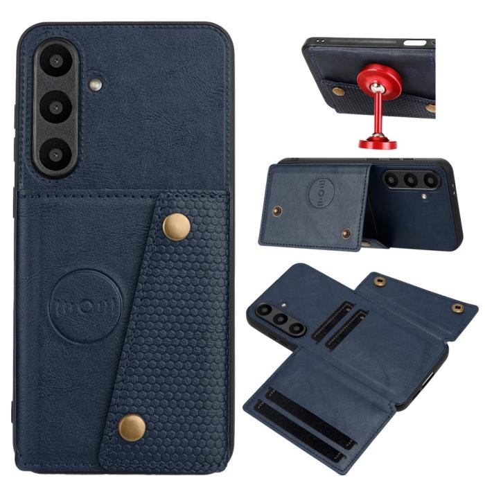 Bild 5,  Galaxy A56 5G/A36 5G Skal Läder Med Kortfack Och Magnet