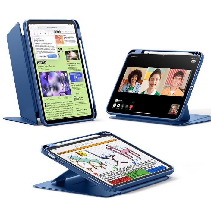 Bild 2, ESR ESR iPad 11 2025 / 10.9 2022 Fodral Flip Hybrid Navy Blue
