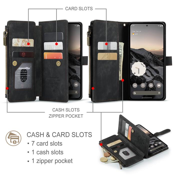 Bild 3, CASEME CASEME Google Pixel 11 / 11 Pro Fodral Multifunktionell Med Kortfack