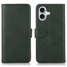  iPhone 17 Fodral L&auml;der Gr&ouml;n