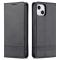 AZNS AZNS iPhone 15 Plus Fodral Flip Läder Svart