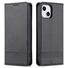 AZNS AZNS iPhone 15 Plus Fodral Flip L&auml;der Svart