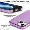  iPhone 15 Plus Skal Läderbelagt Skin Touch Lila
