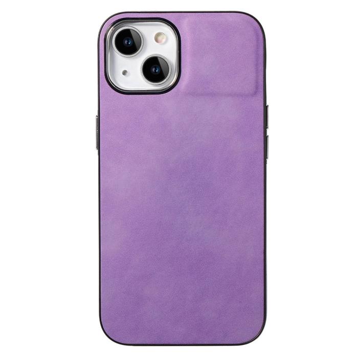 Bild 3,  iPhone 15 Plus Skal Läderbelagt Skin Touch Lila