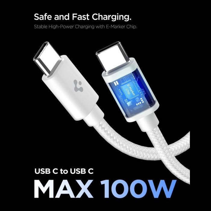 Bild 4, Spigen Spigen 45W Väggladdare Inkl. USB-C Kabel Essential Vit