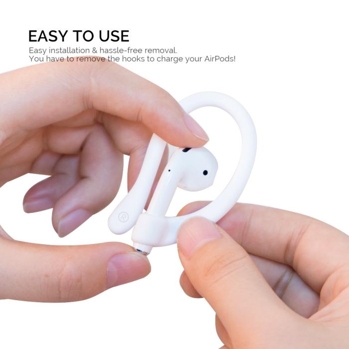 Bild 4, AHASTYLE AHASTYLE AirPods/AirPods Pro 2/1 Öronkrokar Vit