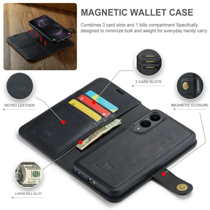 Bild 4, DG.MING DG.MING Galaxy S25 Edge 2in1 Magnet Fodral / Skal Svart