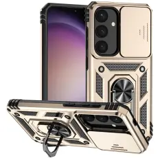  Samsung Galaxy S25 Plus Skal Hybrid Ring CamShield Guld