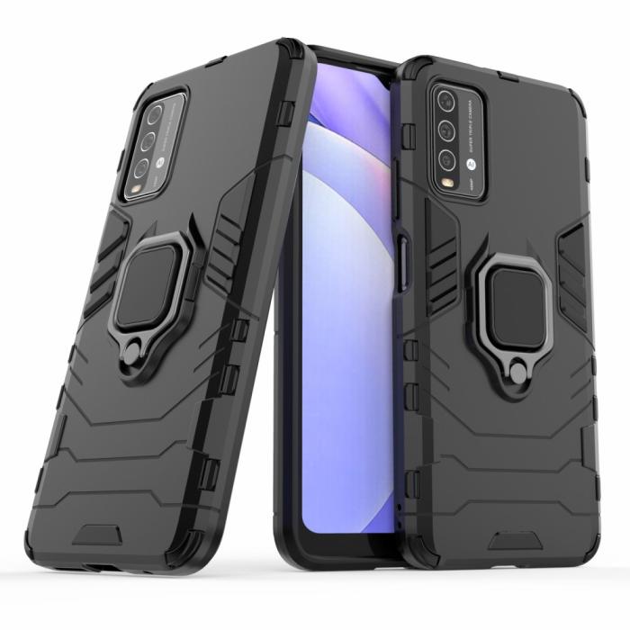 Bild 2,  Xiaomi Redmi 9T - Hybrid Ring Skal - Svart