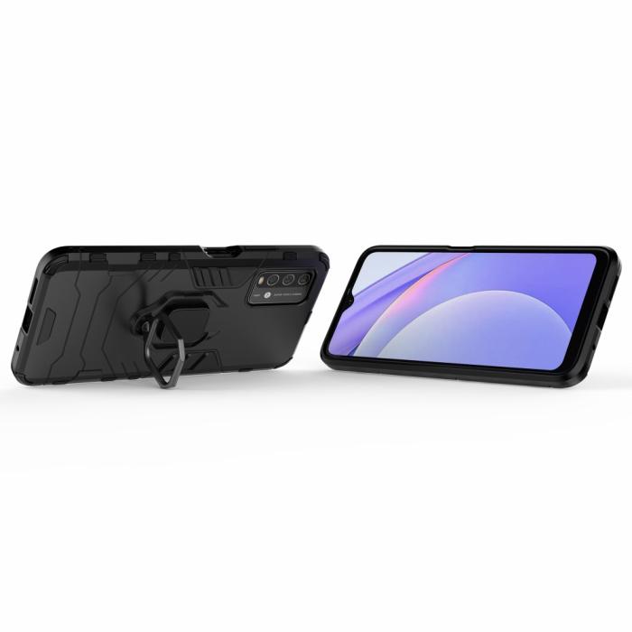 Bild 3,  Xiaomi Redmi 9T - Hybrid Ring Skal - Svart