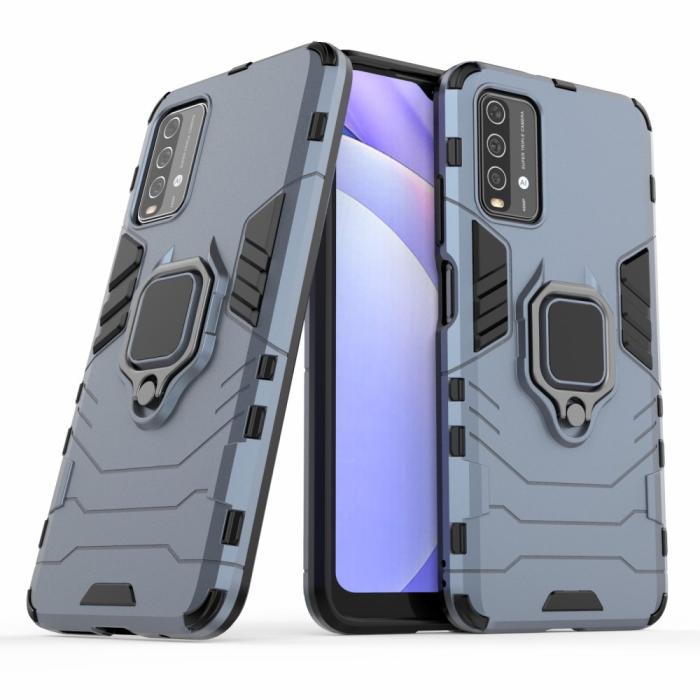 Bild 2,  Xiaomi Redmi 9T - Hybrid Ring Skal - Blå