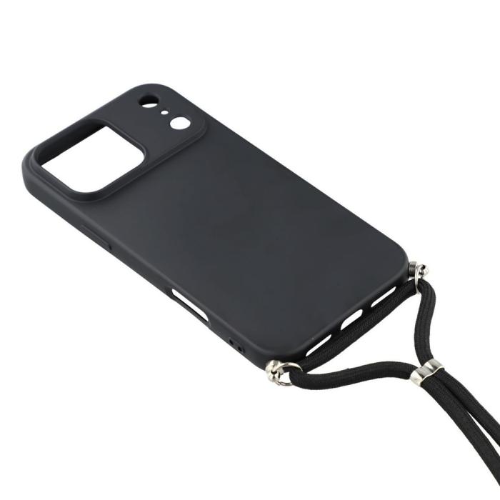 Bild 3,  iPhone 17 Pro Skal Med Mobilsnöre TPU Svart