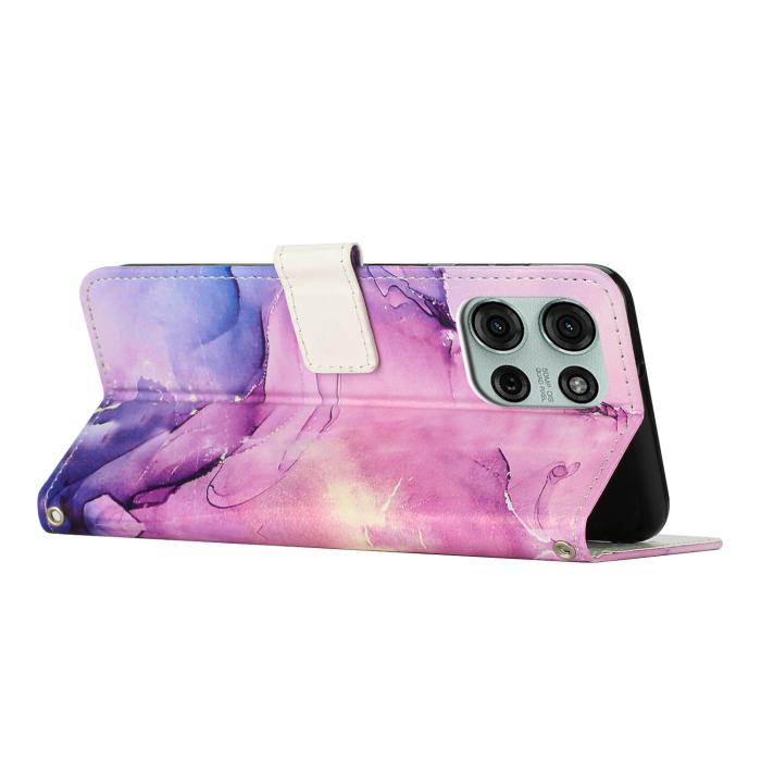 Bild 2,  Motorola Moto G86 Power / G86 5G Fodral Läder Marmor Lila