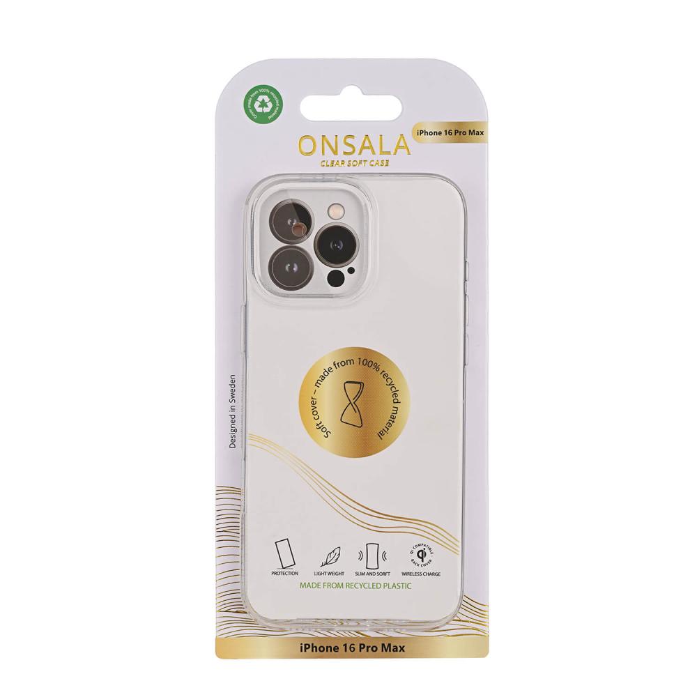 Onsala Onsala iPhone 16 Pro Max Mobilskal Återvunnen TPU Transparent