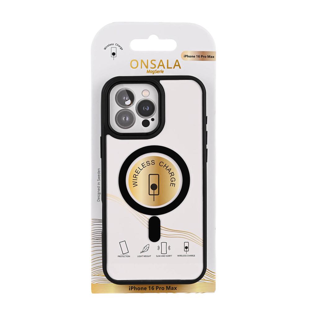 Onsala Onsala iPhone 16 Pro Max Mobilskal Bumper MagSafe Svart/Transparent