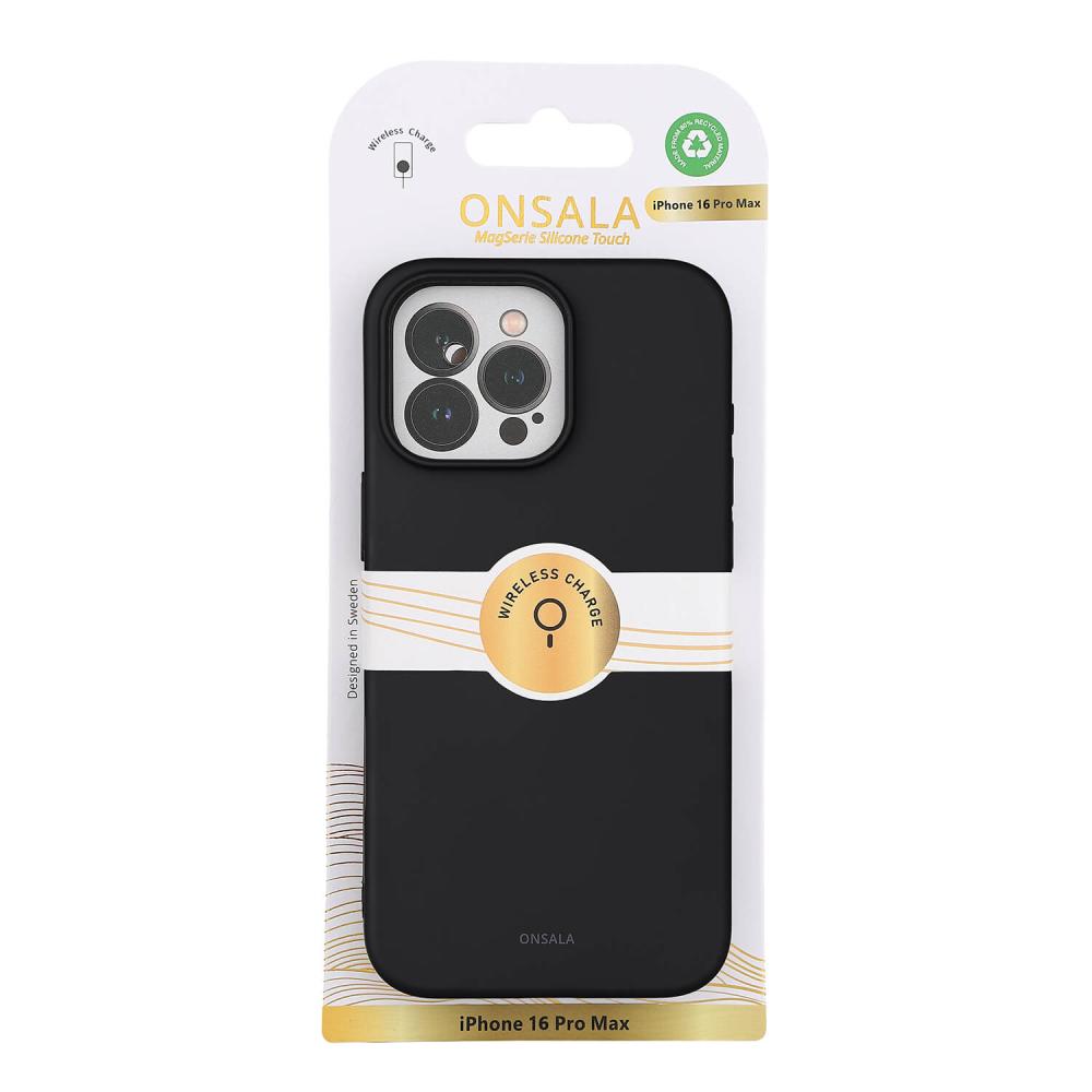 Onsala Onsala iPhone 16 Pro Max Mobilskal Med Silikonkänsla Svart
