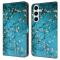  Samsung Galaxy S25 Fodral Läder Peach Blossom