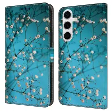  Samsung Galaxy S25 Fodral L&auml;der Peach Blossom