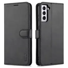 AZNS AZNS Samsung Galaxy S21 FE Fodral Retro L&auml;der Svart