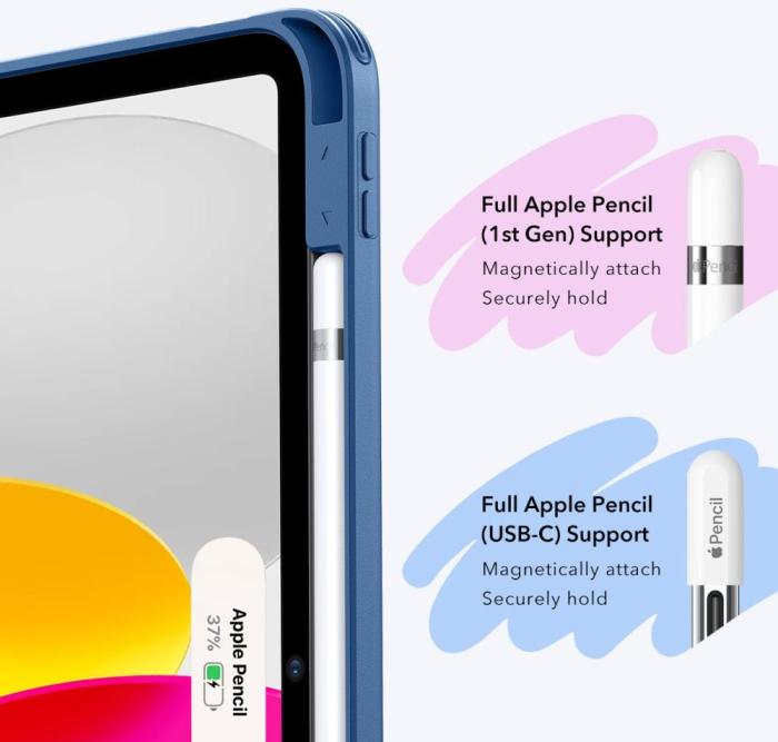 Bild 6, ESR ESR iPad 11 2025 / 10.9 2022 Fodral Flip Hybrid Navy Blue