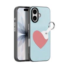 DUX DUCIS DUX DUCIS iPhone 17 Skal PU-L&auml;der Hj&auml;rta Ljus Bl&aring;