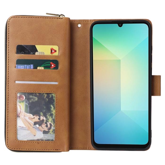 Bild 3,  Samsung Galaxy A07 Fodral Multifunktionellt Läder Brun