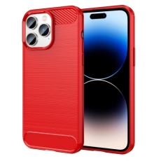  iPhone 14 Pro Skal Borstad St&aring;l Textur R&ouml;d