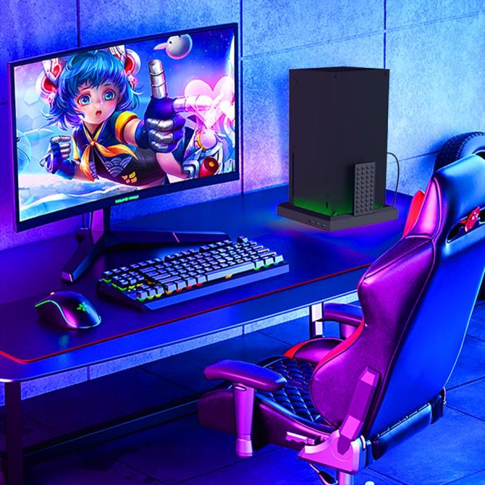 Bild 2,  Xbox Series S/X Laddningsstation RGB Svart