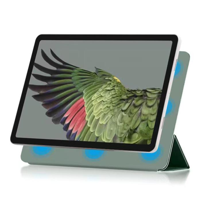 Bild 2,  Google Pixel Tablet Fodral 2in1 Magnet Tri-Fold Grön