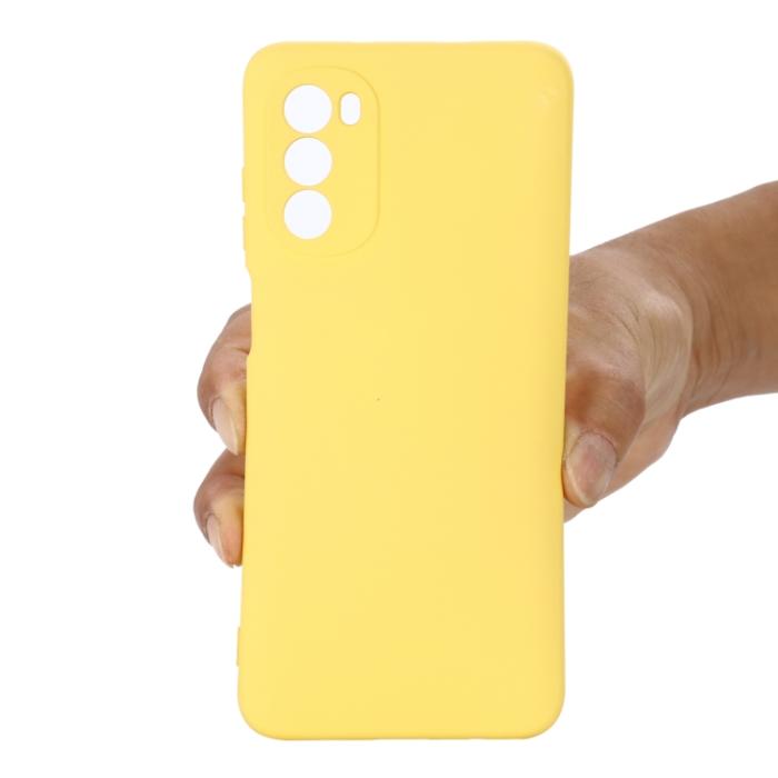 Bild 3,  Motorola Moto G52/G82 Skal Liquid Silikon Gul