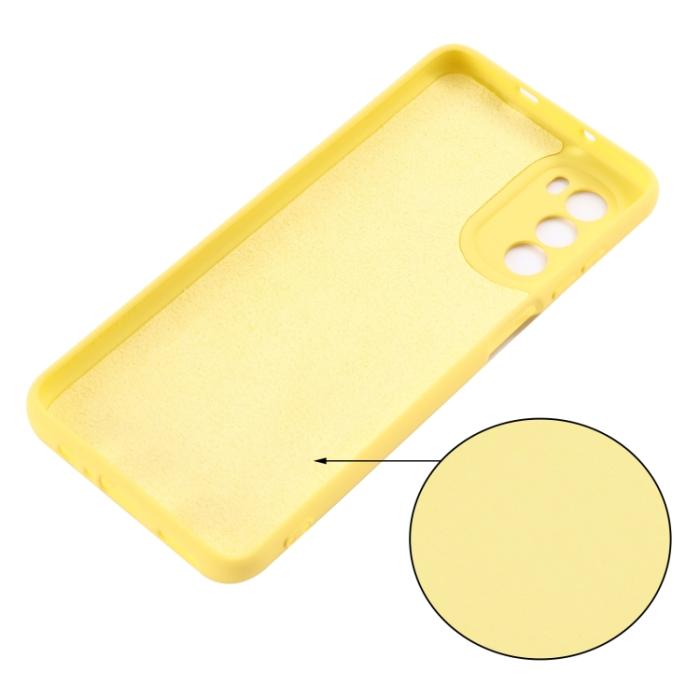 Bild 5,  Motorola Moto G52/G82 Skal Liquid Silikon Gul