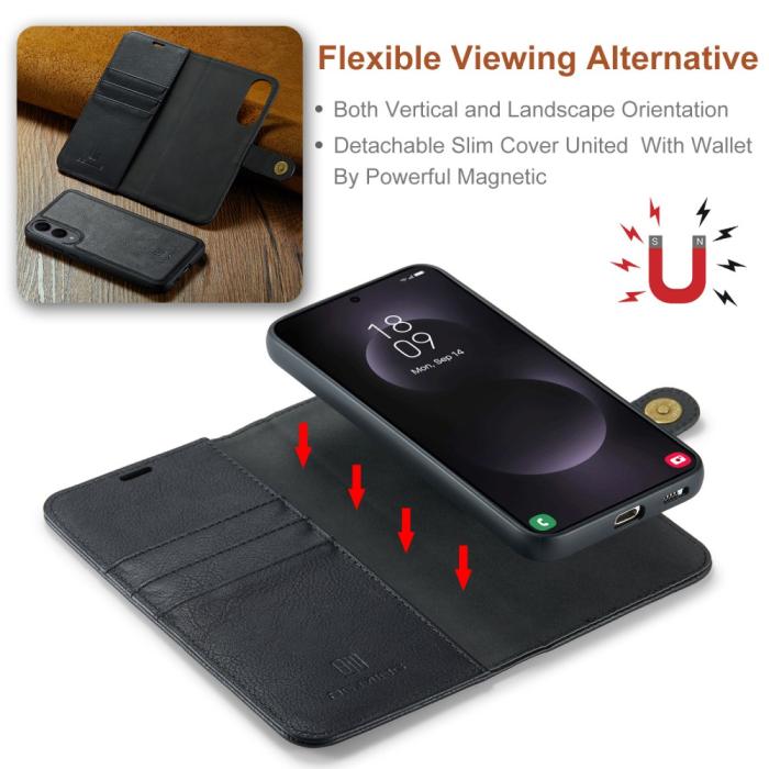 Bild 5, DG.MING DG.MING Galaxy S25 Edge 2in1 Magnet Fodral / Skal Svart
