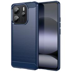  Xiaomi Redmi Note 14 4G Skal Borstad St&aring;l Textur M&ouml;rk Bl&aring;