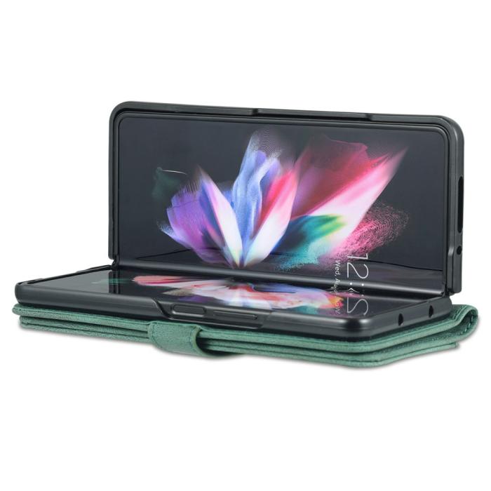 Bild 3, AZNS AZNS Galaxy Z Fold 5 Fodral Läder Grön