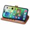  iPhone 15 Pro Fodral Solid Med Magnetisk Mässing Brun
