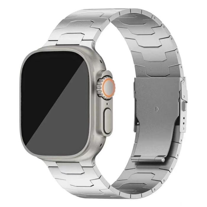 Bild 2,  Apple Watch 42/44/45/46/49 mm Klockarmband Metall Silver