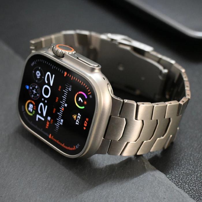 Bild 6,  Apple Watch 42/44/45/46/49 mm Klockarmband Metall Silver