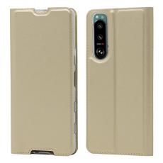  Sony Xperia 5 III Fodral Skin Touch L&auml;der Guld