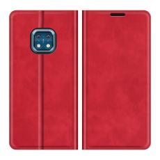 Nokia XR20 Fodral Skin Touch Flip L&auml;der R&ouml;d