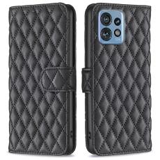  Motorola Edge 40 Pro 5G Fodral Diamond L&auml;der Svart